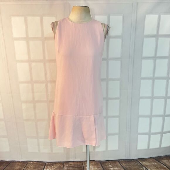 Babaton Aritzia Pink Crew Neck Split Back Sleeveless Mini Dress Size 2 - Picture 2 of 10